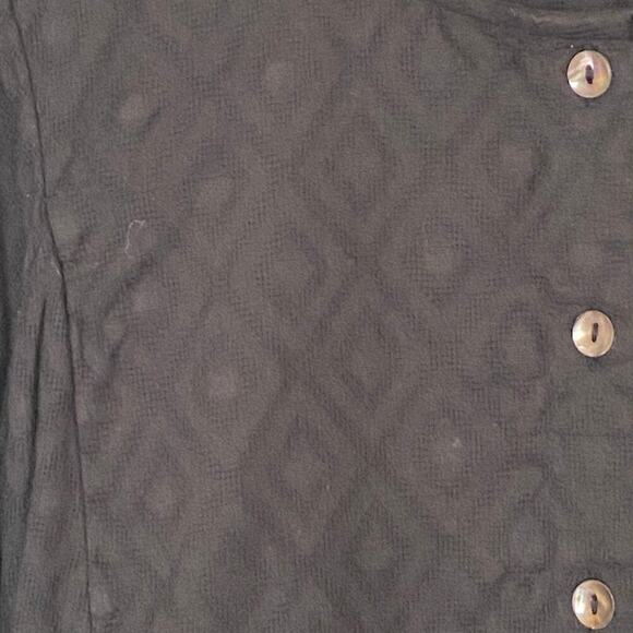 GUDRUN SJODEN Organic Cotton Woven Geometric Pockets Midi Dress in Black - Small - Picture 8 of 13